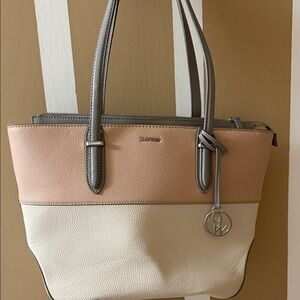 Nine West Two-Tone Beige and Cream Tote